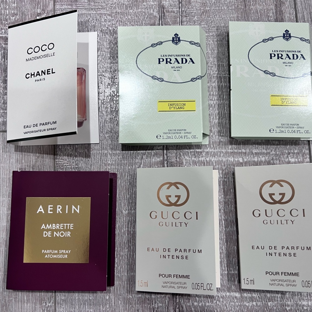 Chanel Gucci Prada Fragrance samples
